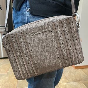 Michael Kors taupe cross body